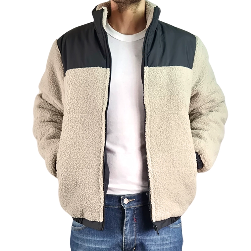 CHAQUETA TEDDY HOMBRE TIPO CORDERITO GRUESA BOLSILLOS 602 - 3