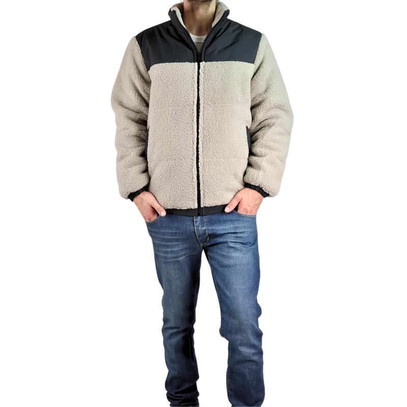 CHAQUETA TEDDY HOMBRE TIPO CORDERITO GRUESA BOLSILLOS 602 - 5