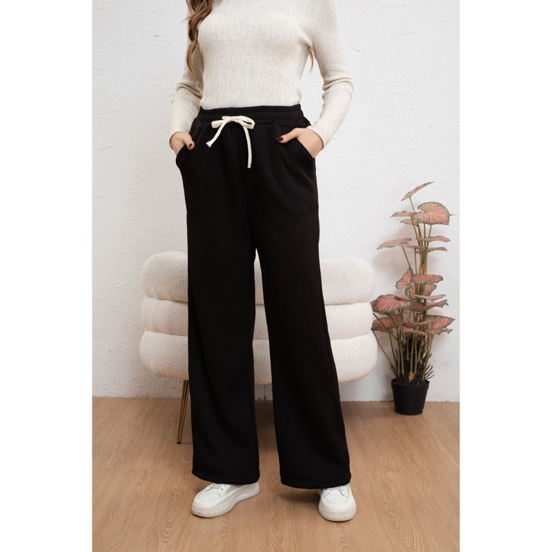 PANTALON MUJER ANCHO WIDE LEG FORRO PIEL TE RMICO PREMIUM 7124 - 1