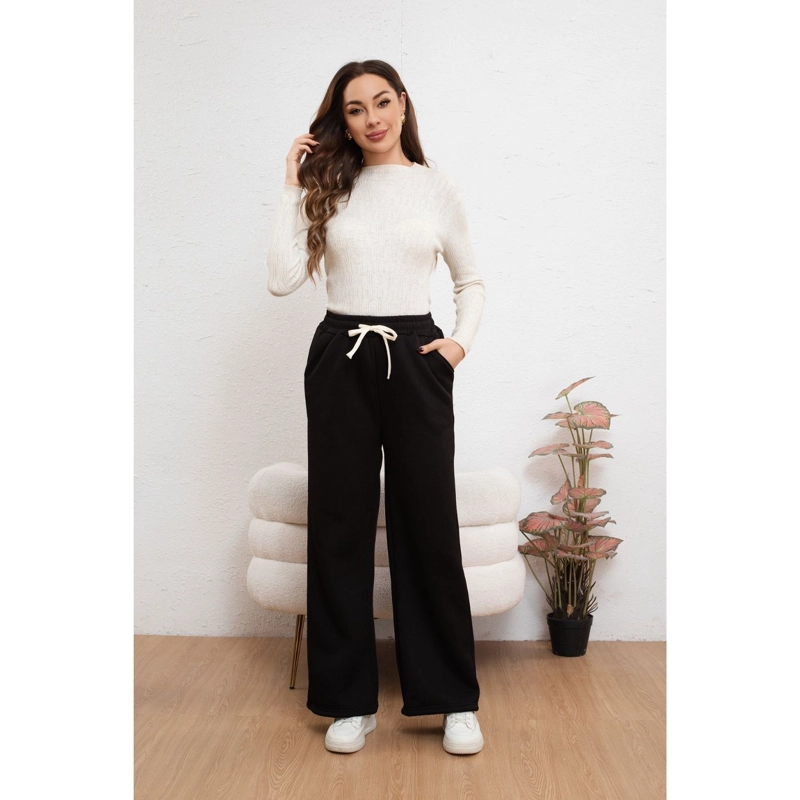 PANTALON MUJER ANCHO WIDE LEG FORRO PIEL TE RMICO PREMIUM 7124 - 2