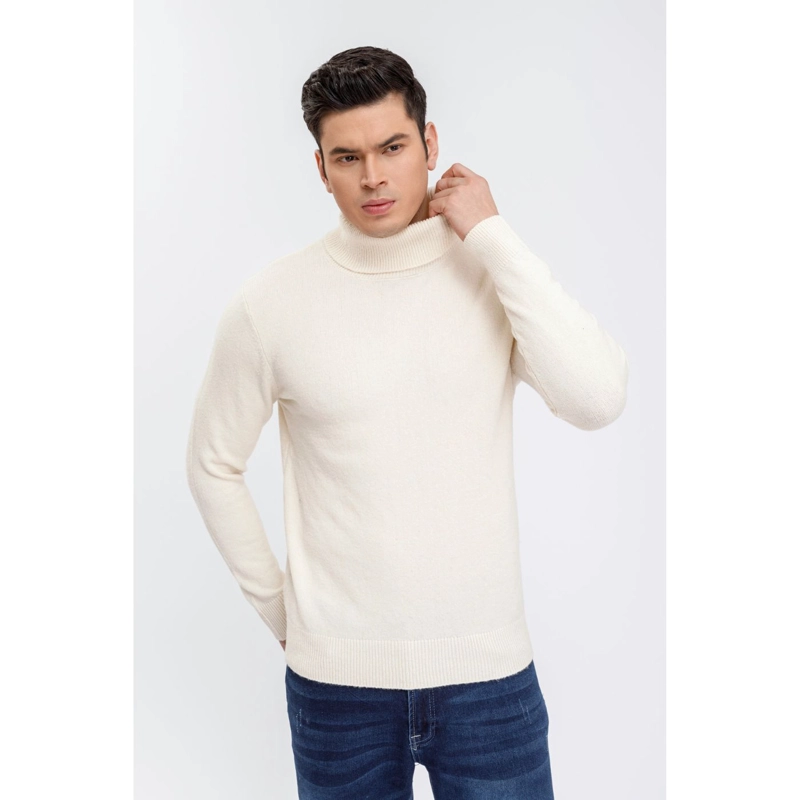 SWEATER HOMBRE TEJIDO ALGODON CUELLO ALTO COLORES 7211 - 1
