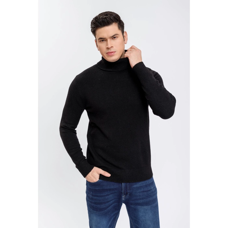 SWEATER HOMBRE TEJIDO ALGODON CUELLO ALTO COLORES 7211 - 1