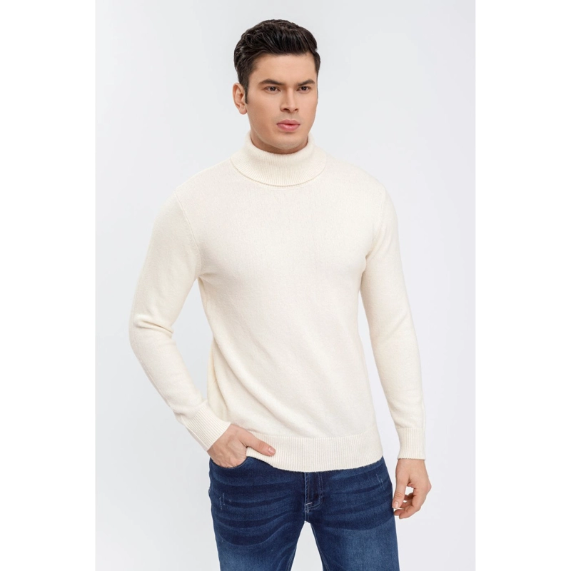 SWEATER HOMBRE TEJIDO ALGODON CUELLO ALTO COLORES 7211 - 2
