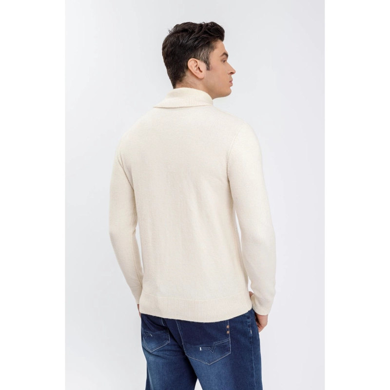 SWEATER HOMBRE TEJIDO ALGODON CUELLO ALTO COLORES 7211 - 3