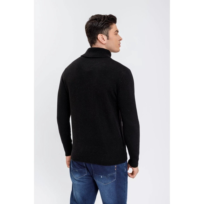SWEATER HOMBRE TEJIDO ALGODON CUELLO ALTO COLORES 7211 - 3