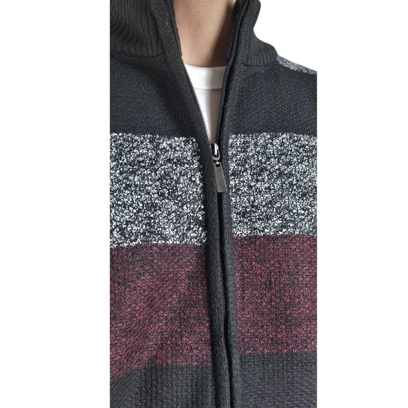 CHALECO SWEATER HOMBRE FRISADO CUELLO ALTO CIERRE COMPLETO 2115 - 3
