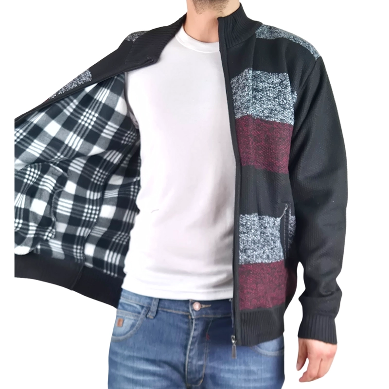 CHALECO SWEATER HOMBRE FRISADO CUELLO ALTO CIERRE COMPLETO 2115 - 4