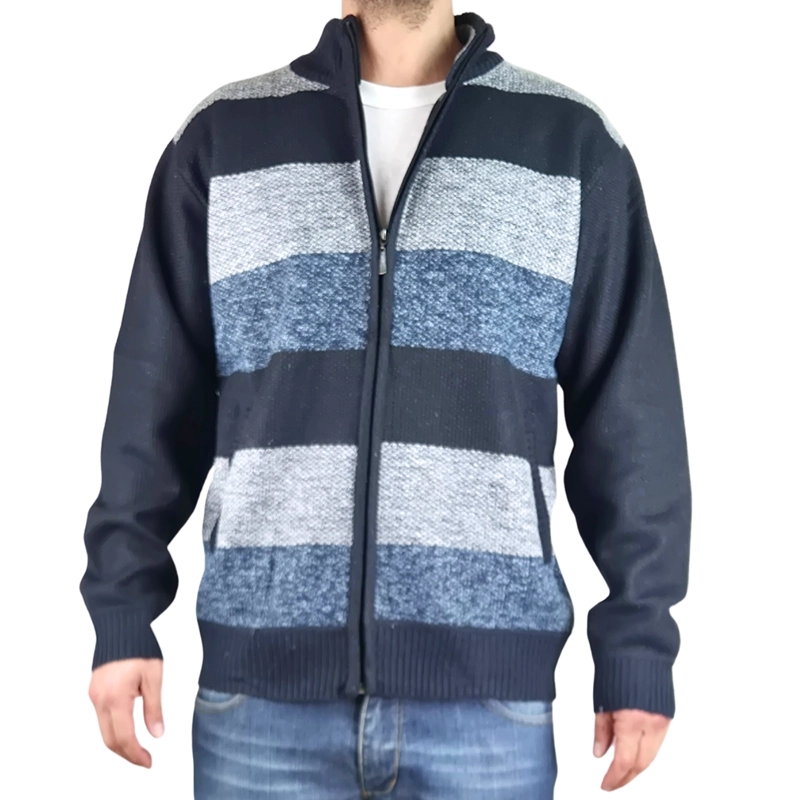CHALECO SWEATER FRISADO HOMBRE CUELLO ALTO CIERRE 2113 - 1