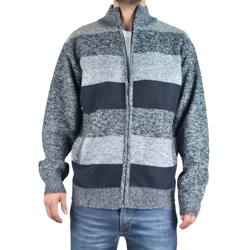 CHALECO SWEATER FRISADO HOMBRE CUELLO ALTO CIERRE 2113 - 1