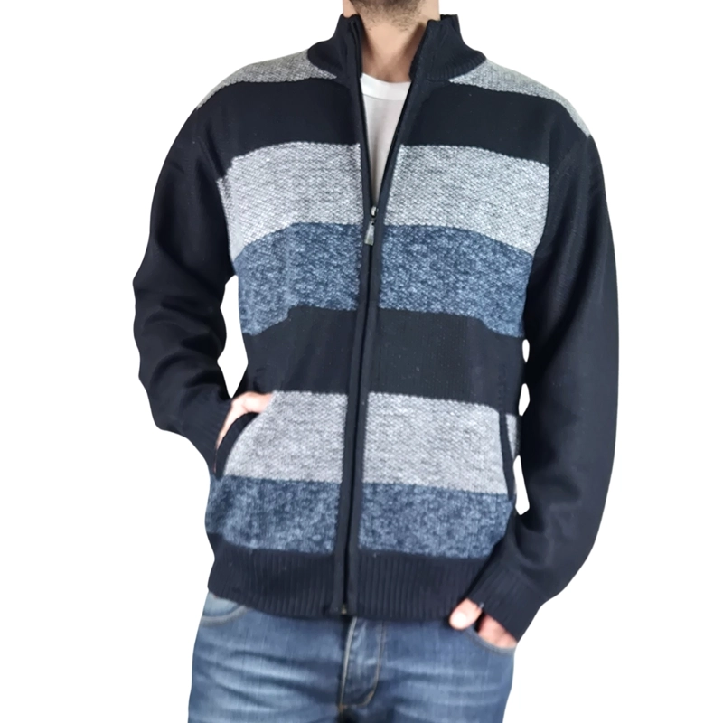 CHALECO SWEATER FRISADO HOMBRE CUELLO ALTO CIERRE 2113 - 2