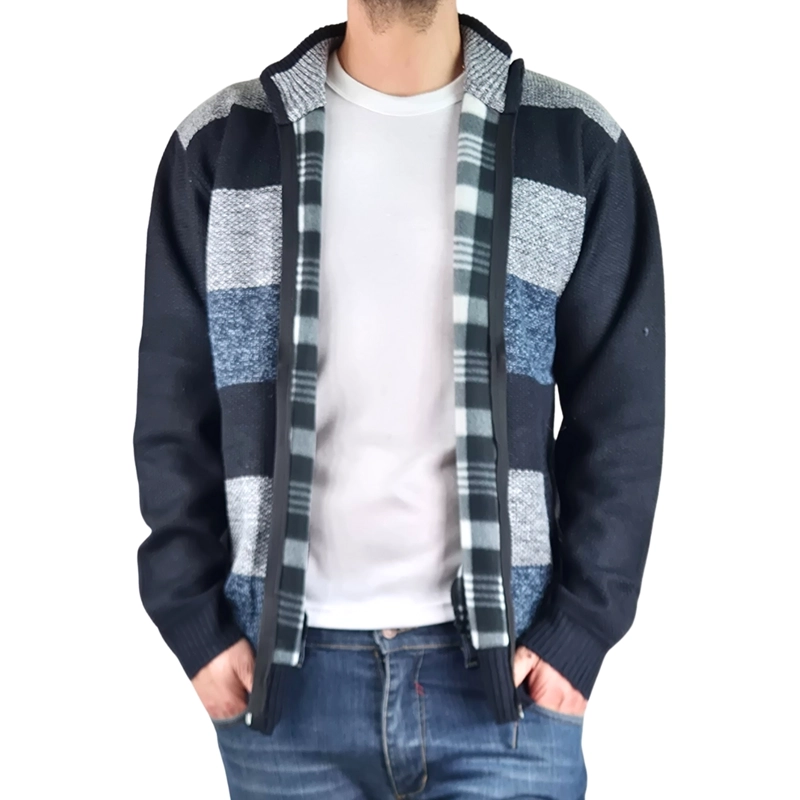 CHALECO SWEATER FRISADO HOMBRE CUELLO ALTO CIERRE 2113 - 3
