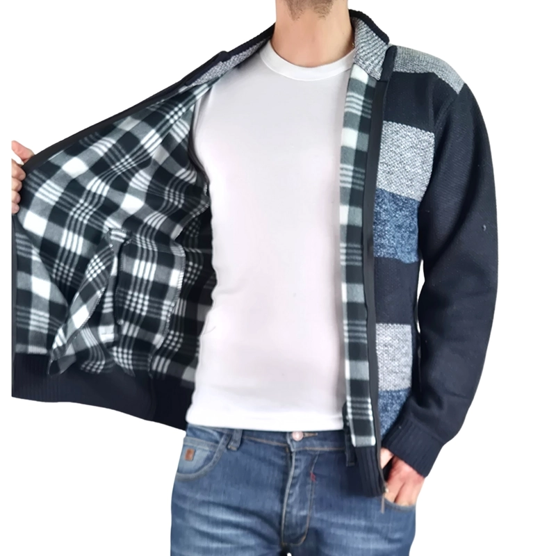 CHALECO SWEATER FRISADO HOMBRE CUELLO ALTO CIERRE 2113 - 4