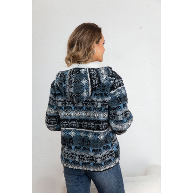 CHAQUETA MUJER POLERON E TNICO INVIERNO FORRO INTERIOR PIEL CIERRE 7569 - 3