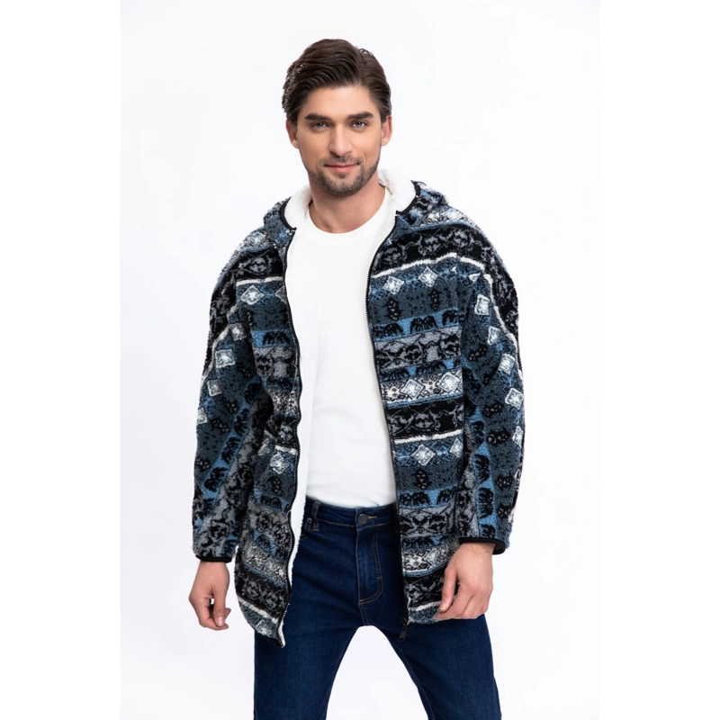 CHAQUETA HOMBRE POLERON E TNICO FORRO INTERIOR PIEL CIERRE 7570 - 2