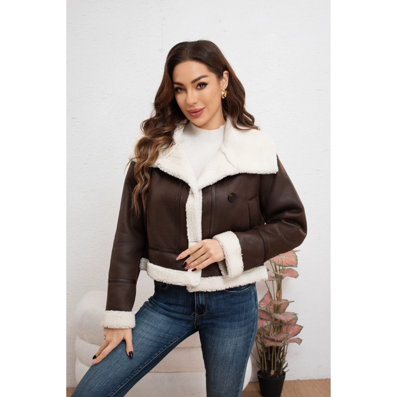 CHAQUETA MUJER TIPO PILOTO CRUZADA BOTONES FORRO INTERIOR CHIPORRO 7043 - 1