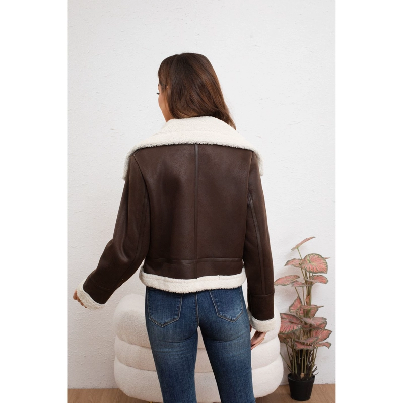 CHAQUETA MUJER TIPO PILOTO CRUZADA BOTONES FORRO INTERIOR CHIPORRO 7043 - 3