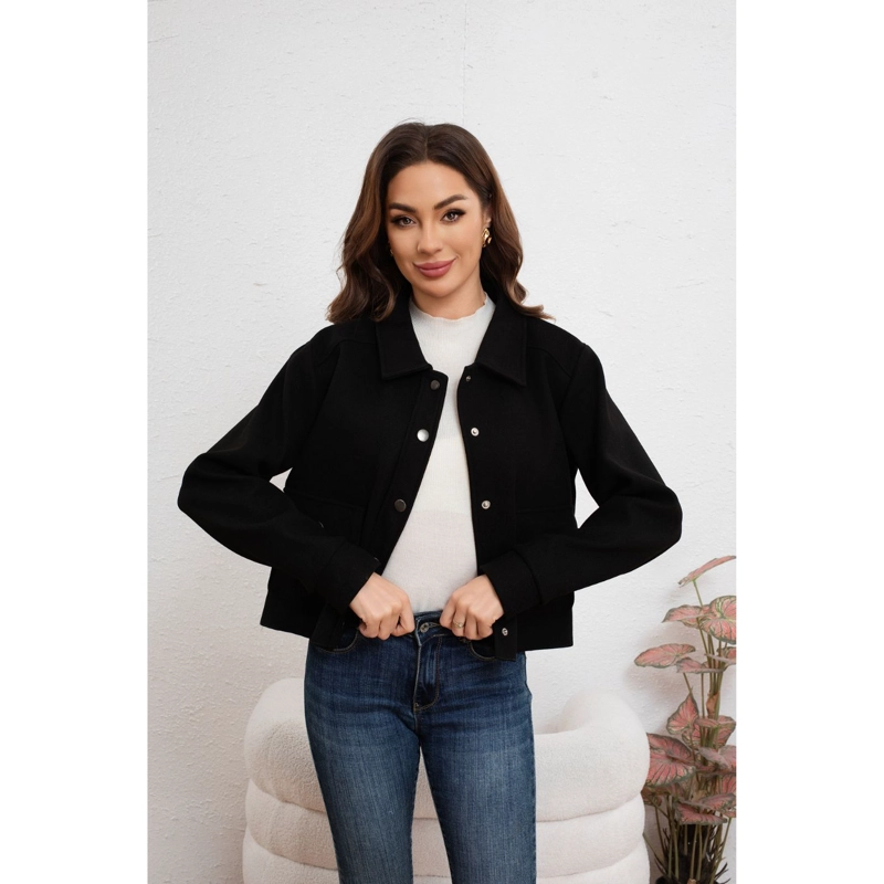 CHAQUETA MUJER FORMAL CORTA OTOÑO INVIERNO BROCHES 7576 - 2