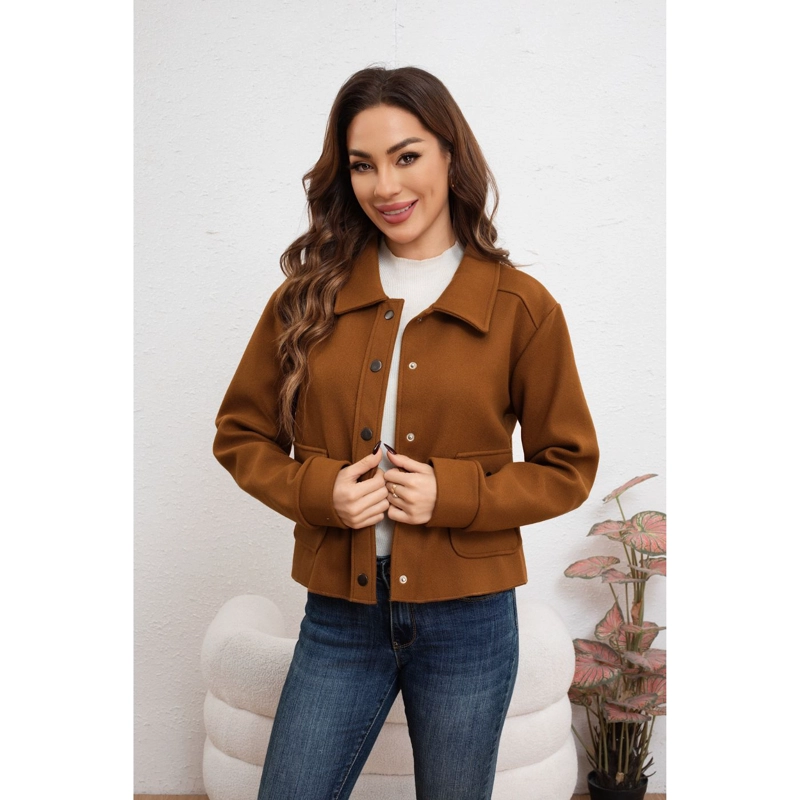 CHAQUETA MUJER FORMAL CORTA OTOÑO INVIERNO BROCHES 7576 - 2