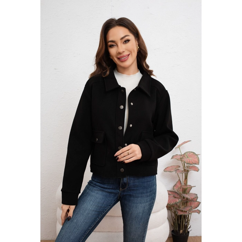 CHAQUETA MUJER FORMAL CORTA OTOÑO INVIERNO BROCHES 7576 - 4