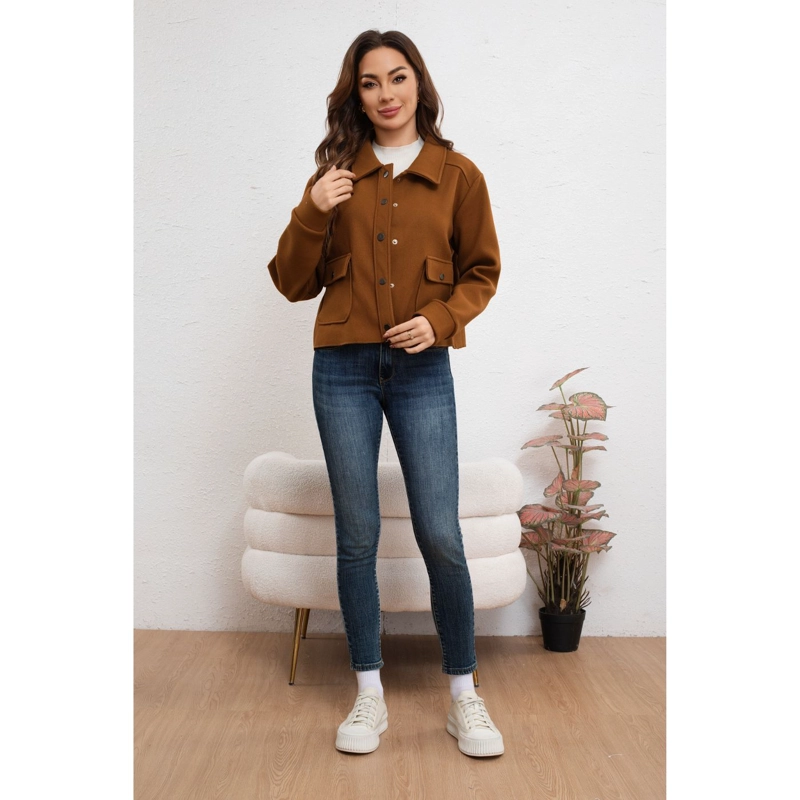 CHAQUETA MUJER FORMAL CORTA OTOÑO INVIERNO BROCHES 7576 - 4