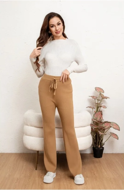 PANTALON CALZA MUJER RECTO LANILLA TIRO ALTO FULL ELASTICADO 5052 - 1