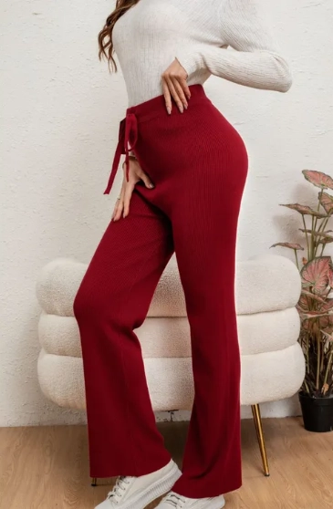 PANTALON CALZA MUJER RECTO LANILLA TIRO ALTO FULL ELASTICADO 5052 - 2
