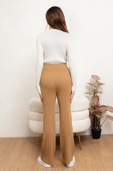 PANTALON CALZA MUJER RECTO LANILLA TIRO ALTO FULL ELASTICADO 5052 - 2