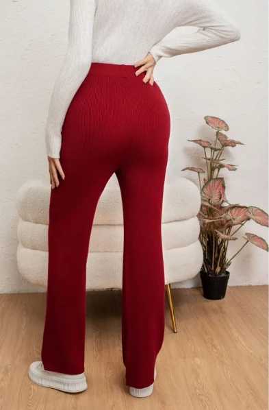 PANTALON CALZA MUJER RECTO LANILLA TIRO ALTO FULL ELASTICADO 5052 - 3