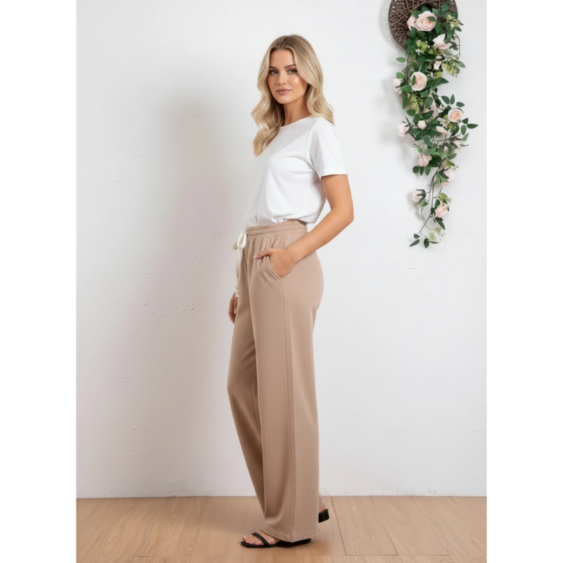 PANTALON MUJER RECTO CASUAL PRIMAVERA VERANO ALGODON TIRO ALTO 318 - 2