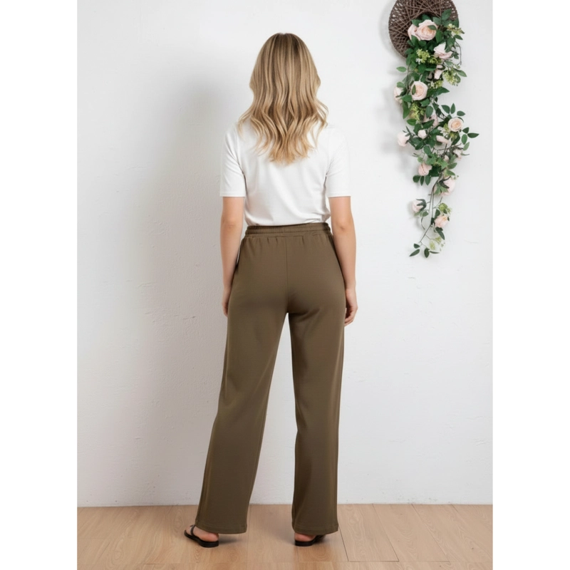 PANTALON MUJER RECTO CASUAL PRIMAVERA VERANO ALGODON TIRO ALTO 318 - 3
