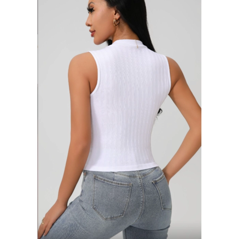 POLERA CORTA MUJER TOP SIN MANGA FULL ELASTICADA DISEÑO 9013 - 2