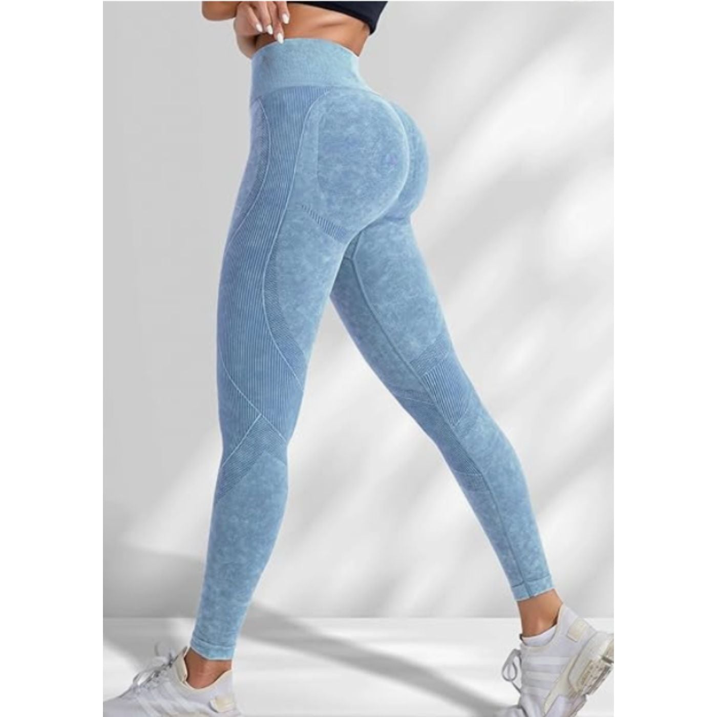 CALZA MUJER GYM FITNESS DEPORTIVA TIRO ALTO LEVANTA COLA 9001 - 1