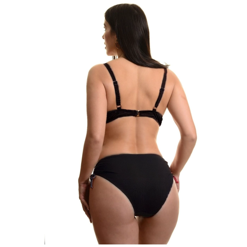 TRAJE DE BAÑO MUJER ACANALADO BIKINI TIRO ALTO 8334 - 2