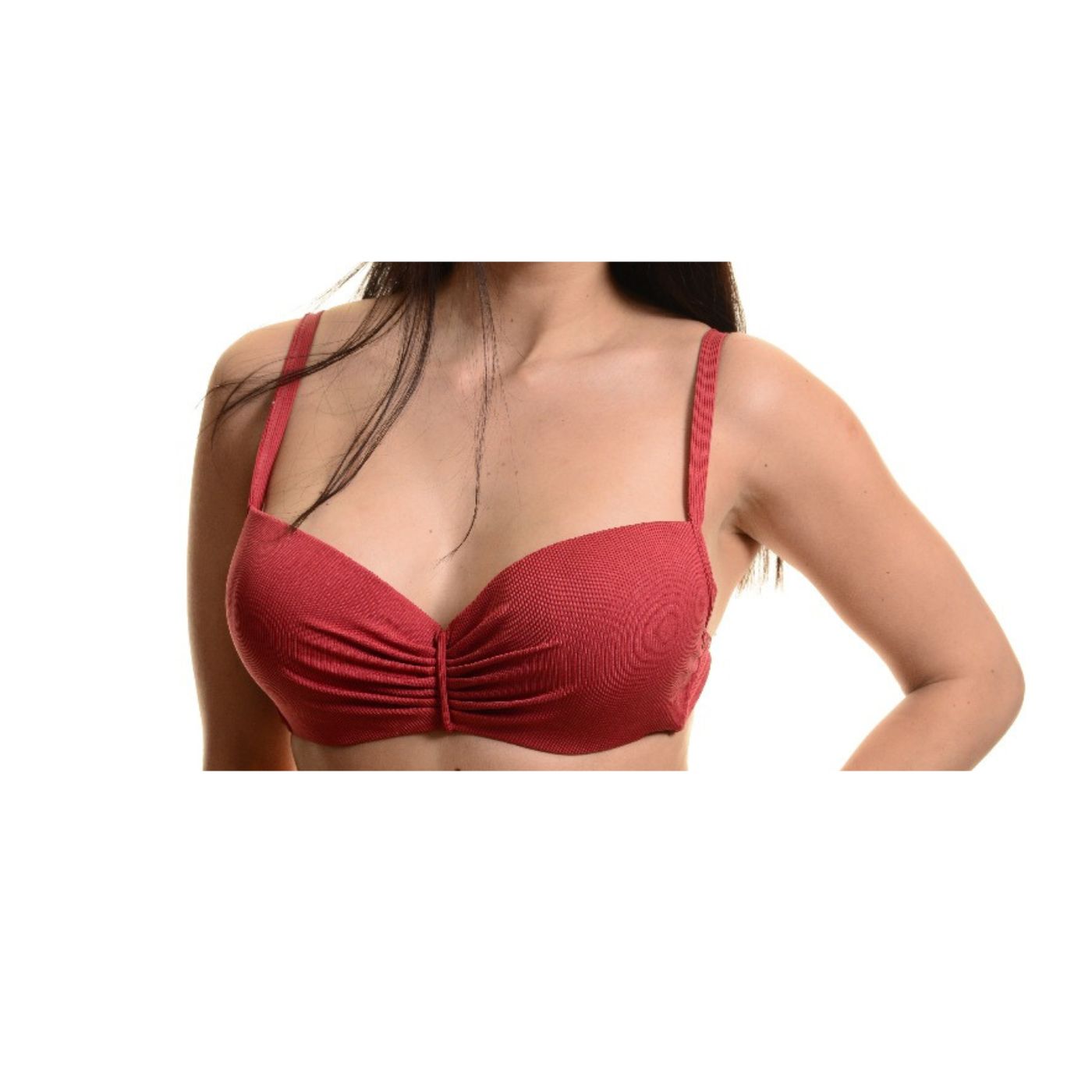 TRAJE DE BAÑO MUJER ACANALADO BIKINI TIRO ALTO 8334 - 3