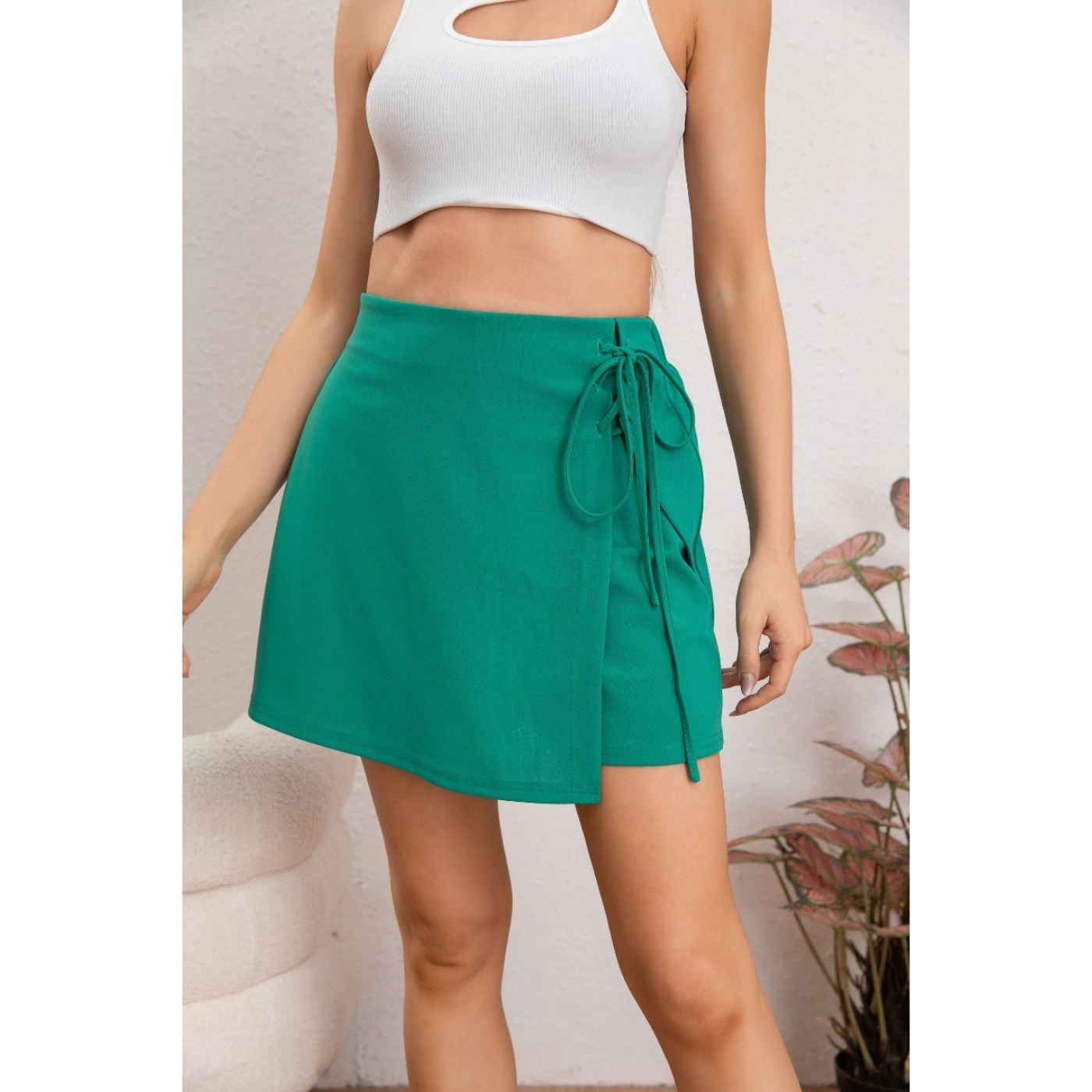 MINI FALDA SHORT MUJER ELASTIZADA TIRO ALTO EXCELENTE CALIDAD 0109 - 2