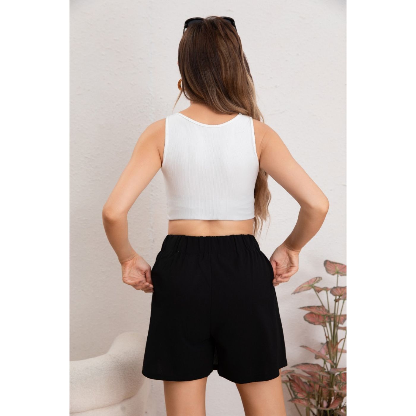MINI FALDA SHORT MUJER ELASTIZADA TIRO ALTO EXCELENTE CALIDAD 0109 - 3
