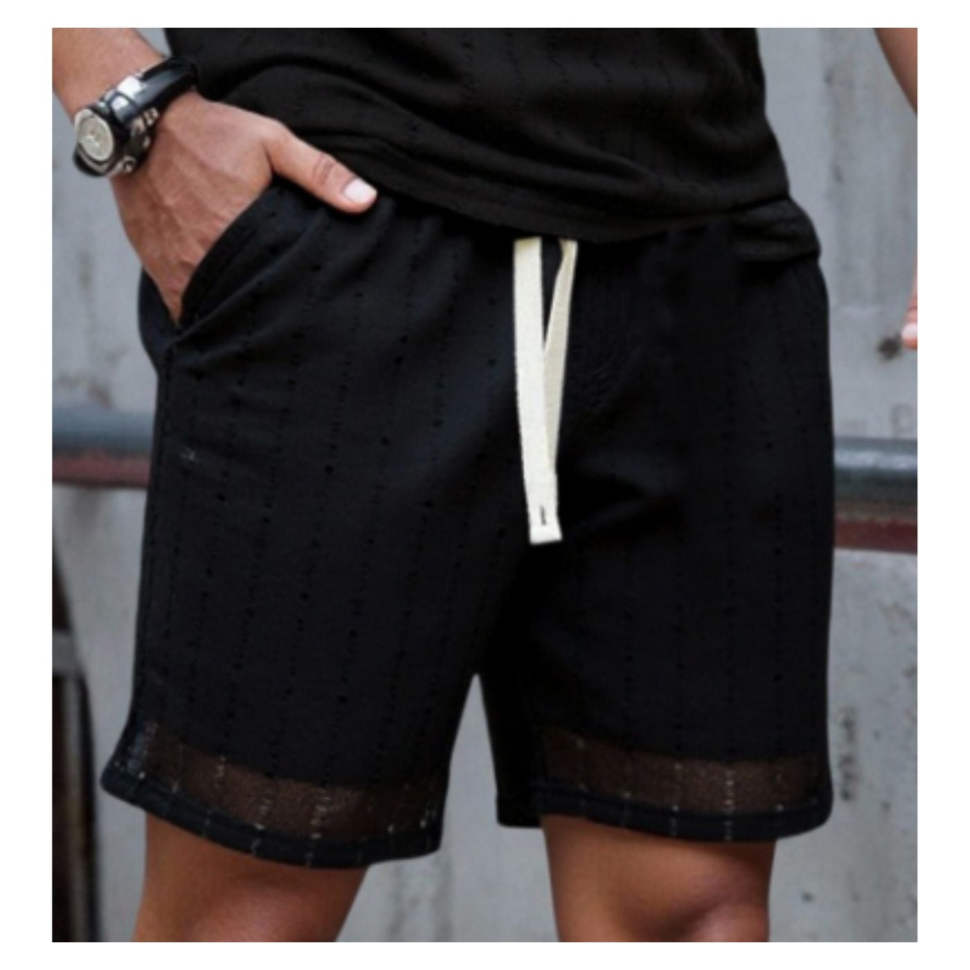 SHORT HOMBRE BERMUDA TEXTURADO TENDENCIA URBANA 0263 - 1