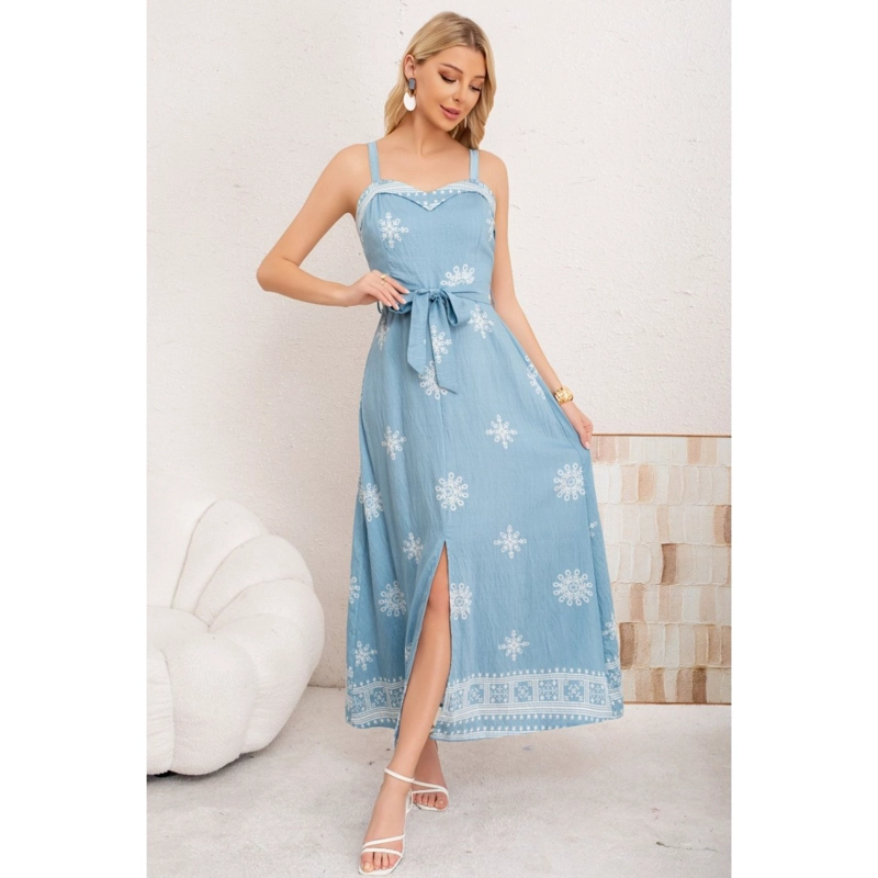 MAXI VESTIDO LARGO VERANO MUJER HOLGADO PABILOS ESTAMPADO 3359 - 1