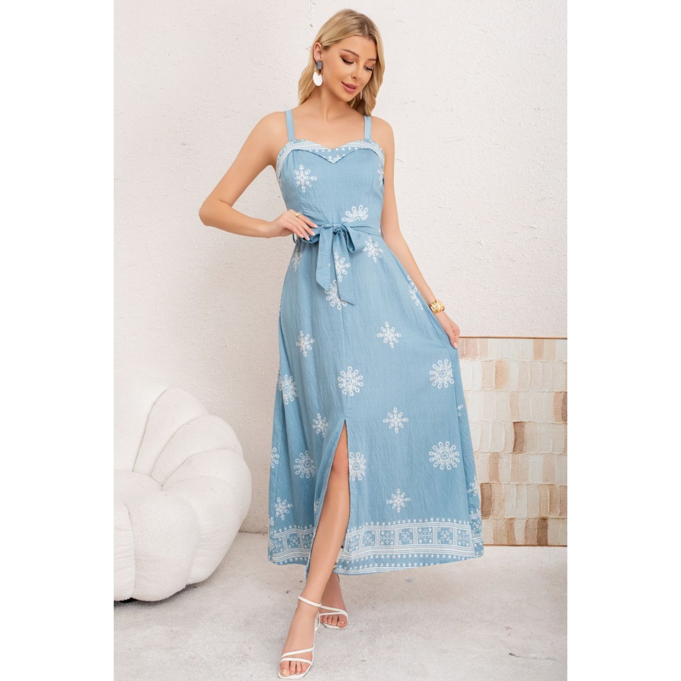 MAXI VESTIDO LARGO VERANO MUJER HOLGADO PABILOS ESTAMPADO 3359 - 1