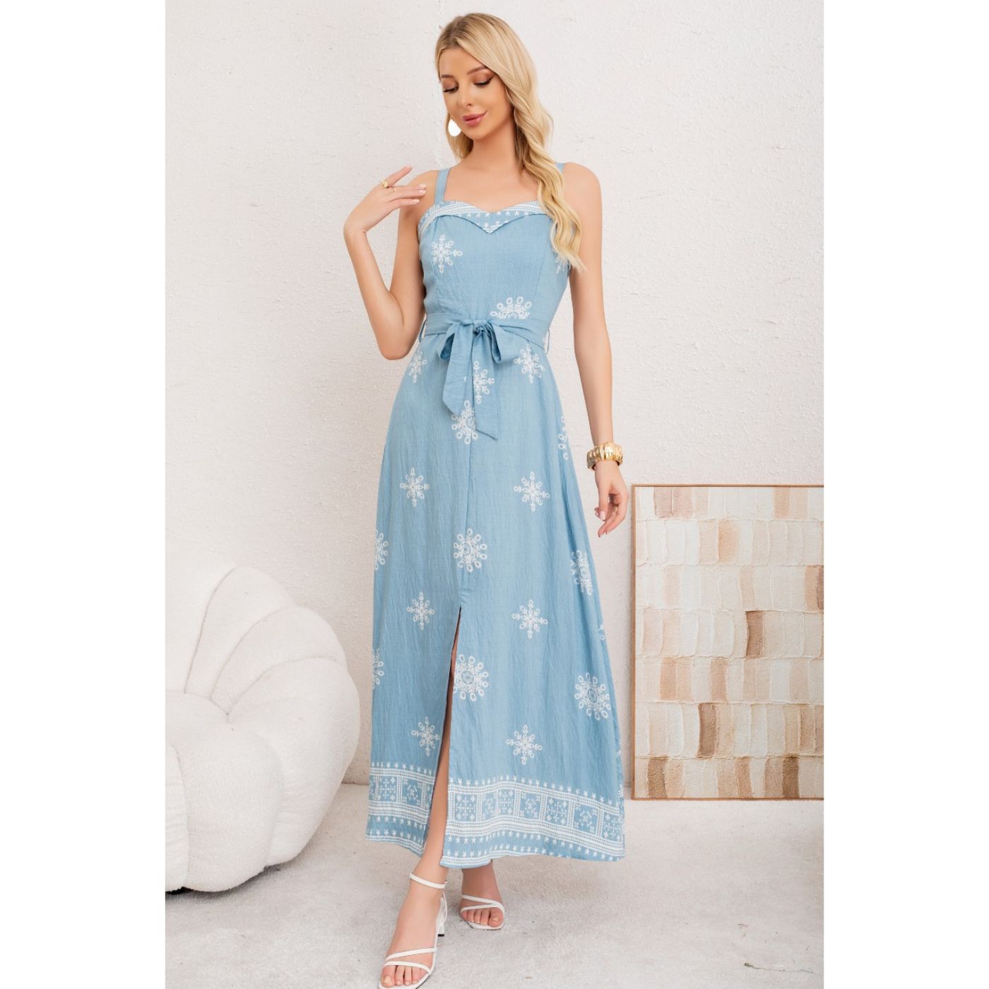 MAXI VESTIDO LARGO VERANO MUJER HOLGADO PABILOS ESTAMPADO 3359 - 2