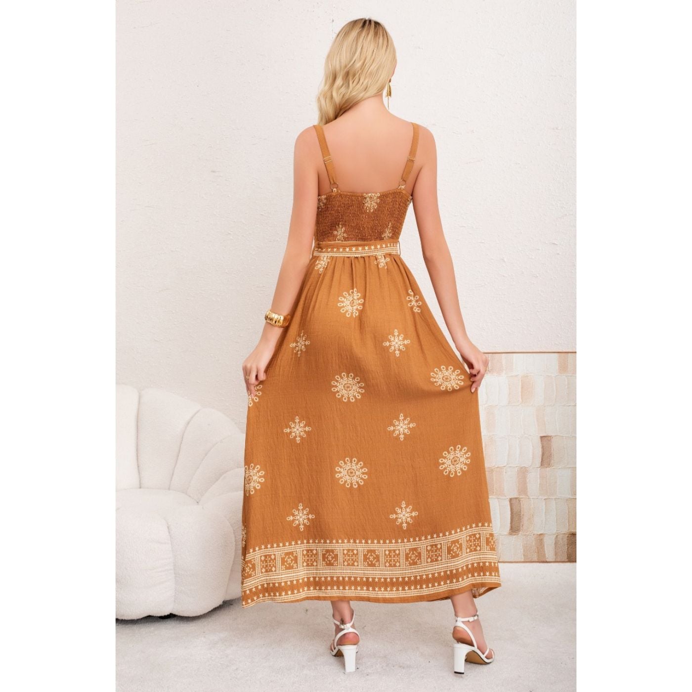 MAXI VESTIDO LARGO VERANO MUJER HOLGADO PABILOS ESTAMPADO 3359 - 4