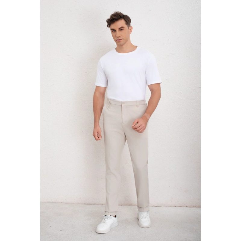 PANTALON DE VESTIR CLASICO HOMBRE FORMAL RECTO BOTON 6010 - 1