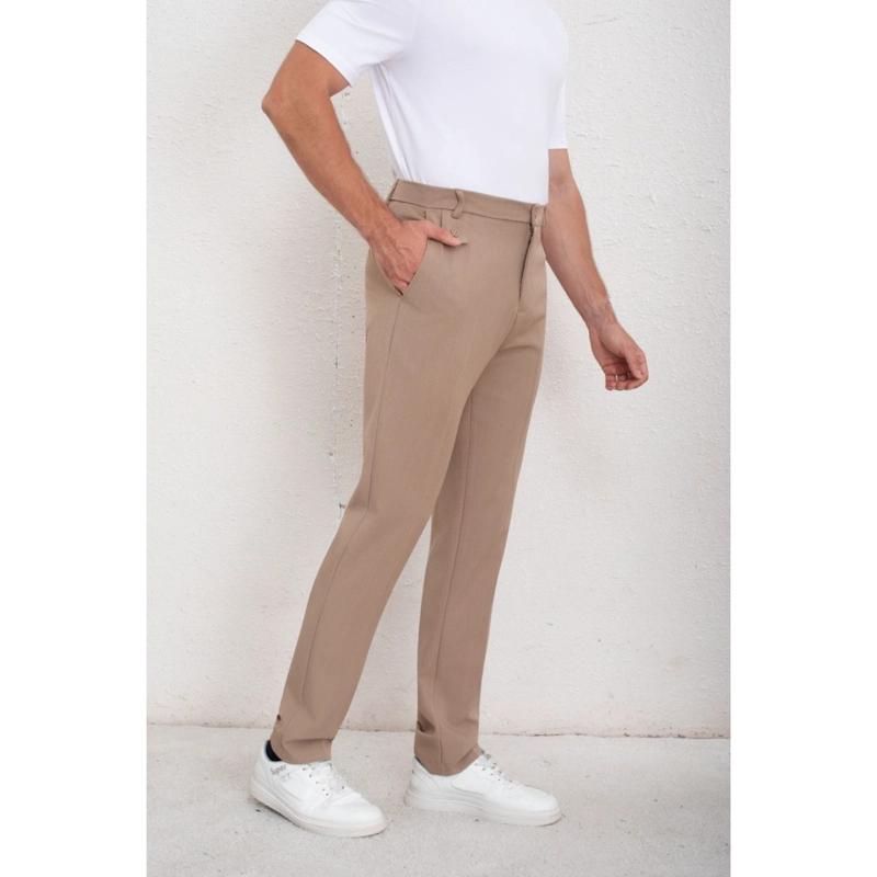 PANTALON DE VESTIR CLASICO HOMBRE FORMAL RECTO BOTON 6010 - 3