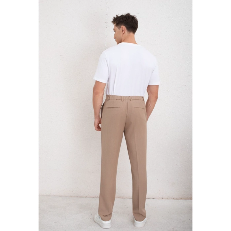 PANTALON DE VESTIR CLASICO HOMBRE FORMAL RECTO BOTON 6010 - 4