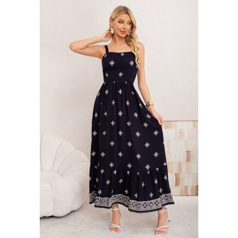 MAXI VESTIDO MUJER LARGO HOLGADO PABILOS ESTAMPADO 3360 - 2