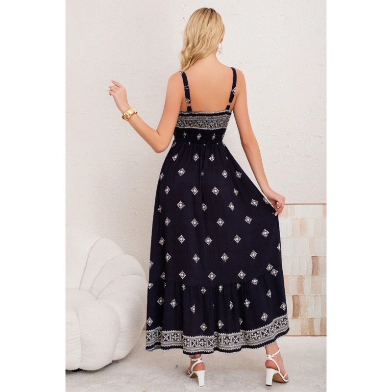 MAXI VESTIDO MUJER LARGO HOLGADO PABILOS ESTAMPADO 3360 - 3