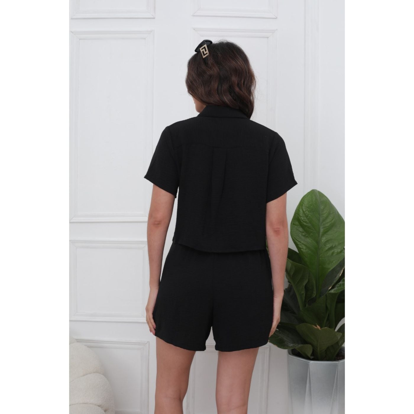 CONJUNTO MUJER DOS PIEZAS SHORT Y BLUSA CASUAL TENDENCIA MODA 0073 - 5
