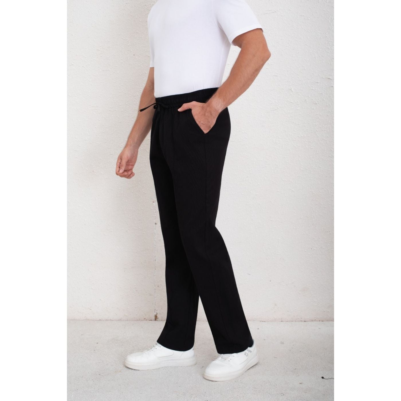 PANTALON DE VESTIR HOMBRE TIPO LINO CASUAL VERANO 7140 - 3
