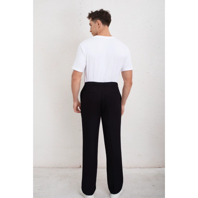 PANTALON CLASICO HOMBRE ALGODON CASUAL TIPO LINO LISO 6011 - 4