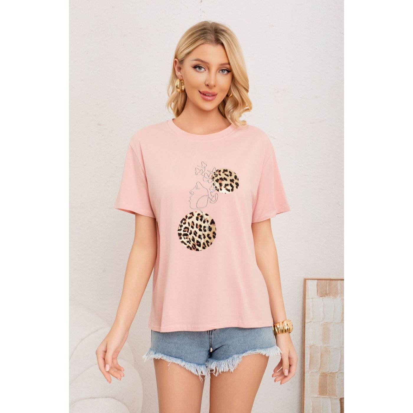POLERA MUJER ALGODON MANGA CORTA OVERSIZE APLICACION 2012 - 3